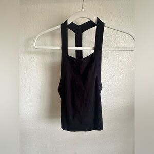 FREE PEOPLE Intimately Black Sleeveless Women's Cropped Top.